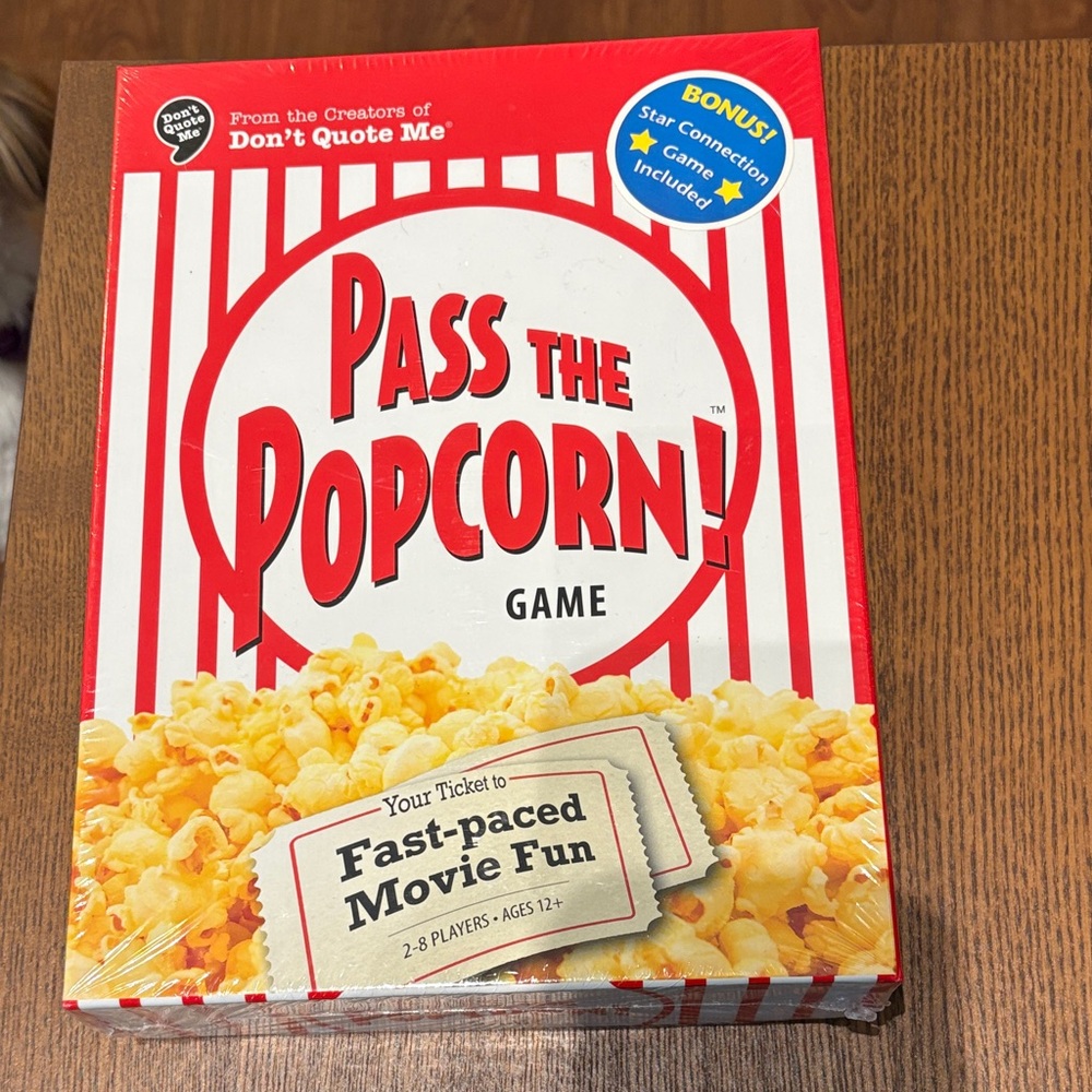 Pass the Popcorn! Movie Party Game - Red